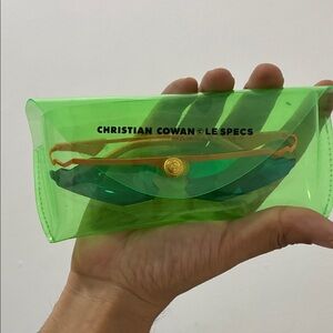 Christian Cowan x Le Specs orange Sunglasses